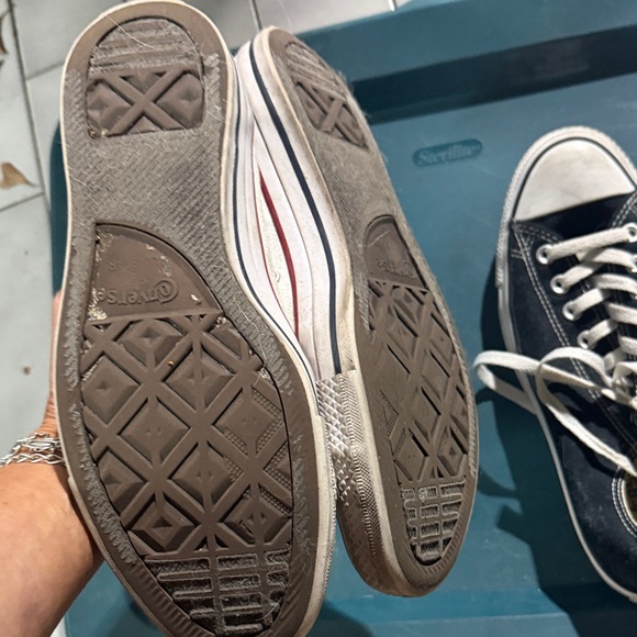 Converse Low-Top Sneakers in Black, White, and Brown - Picture 3 of 3